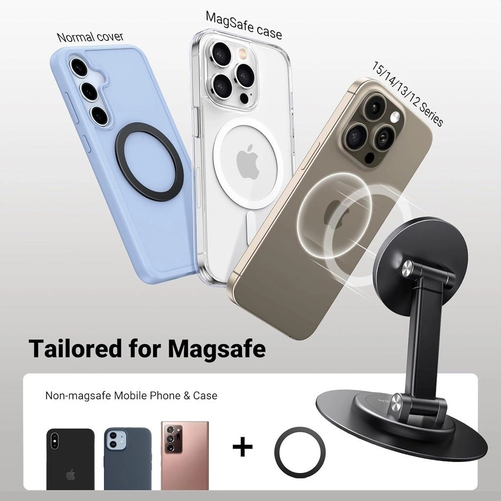 UGREEN Magnetic Phone Stand iPhone Holder Stand Adjustable Height with 360° Rotation Stable Foldable Portable Magsafe
