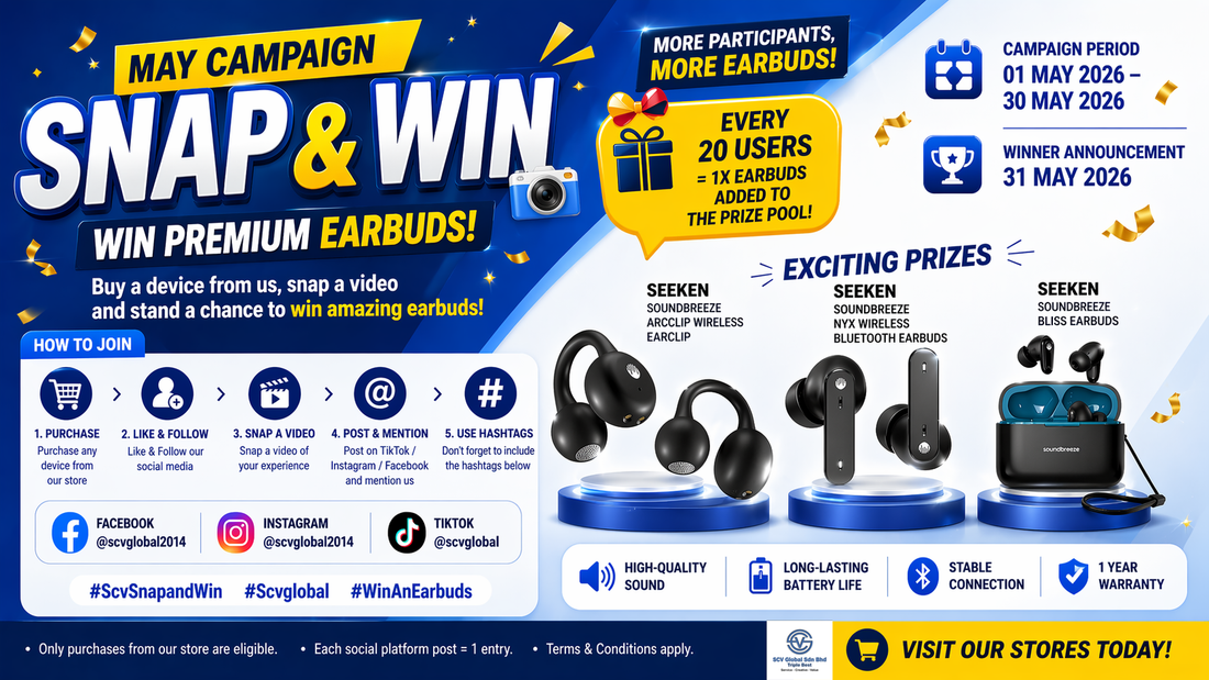 May Snap & Win - Wireless Earbuds