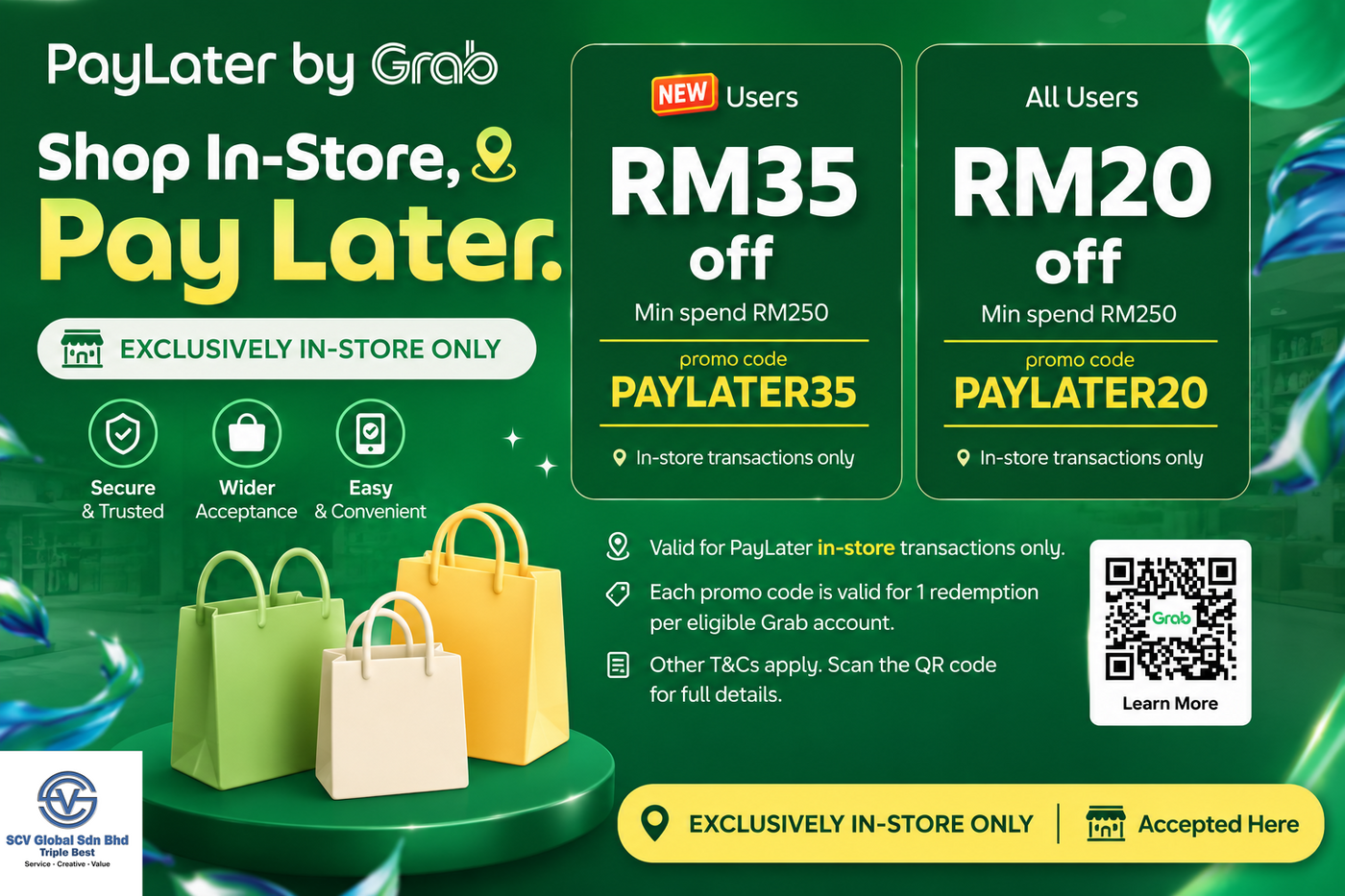 Grab PayLater Promo — Exclusive In-Store Savings | Scv Global