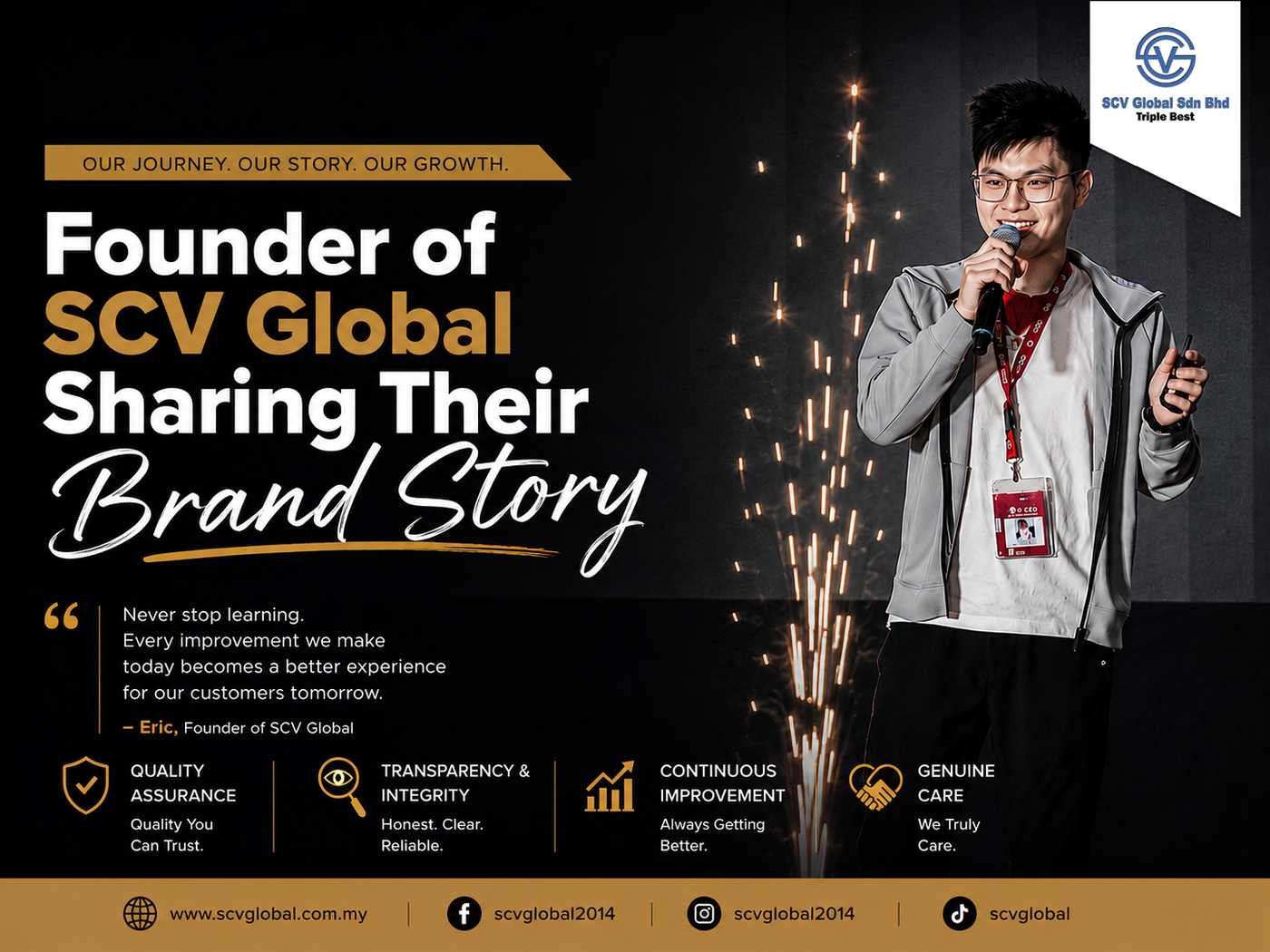 Founder of SCV Global Sharing Their Brand Story