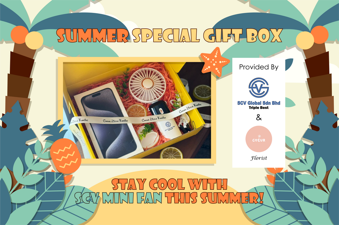 Beat the Heat! | Summer Special Edition Gift Box with Scv Mini Fan