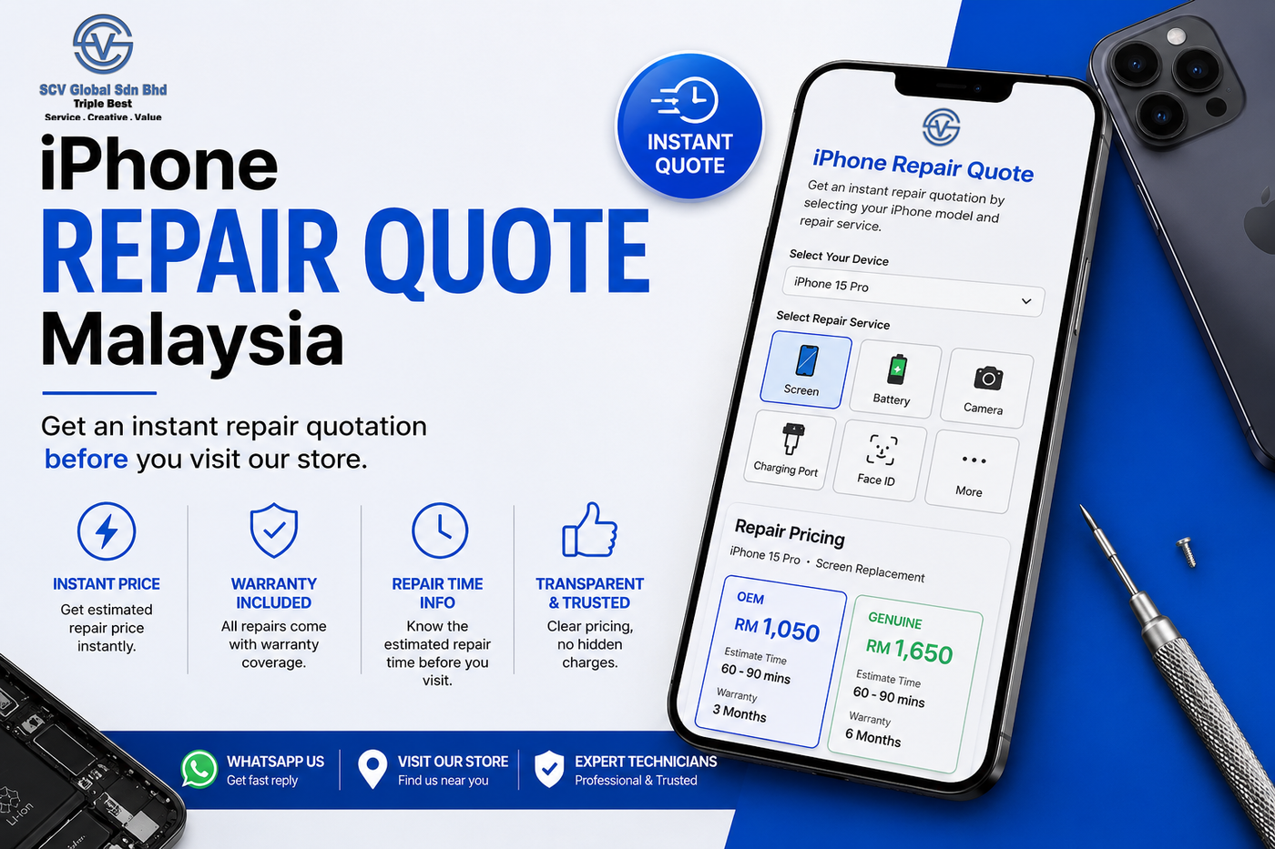 iPhone Repair | Instant Repair Price Checker | Scv Repair+