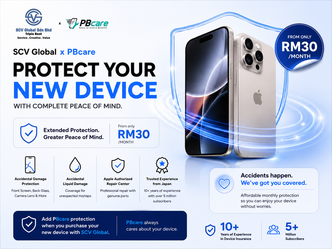 SCV GLOBAL x PBCARE | Protect Your Brand New iPhone with PBcare | Scv Global