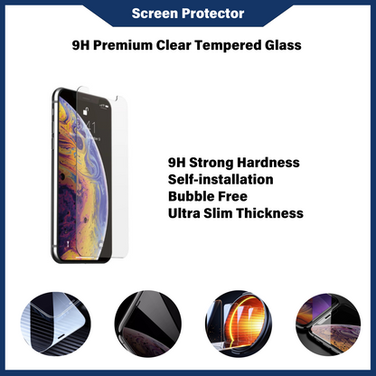 Kaca Tempered Jernih Premium 9H - Untuk iPhone
