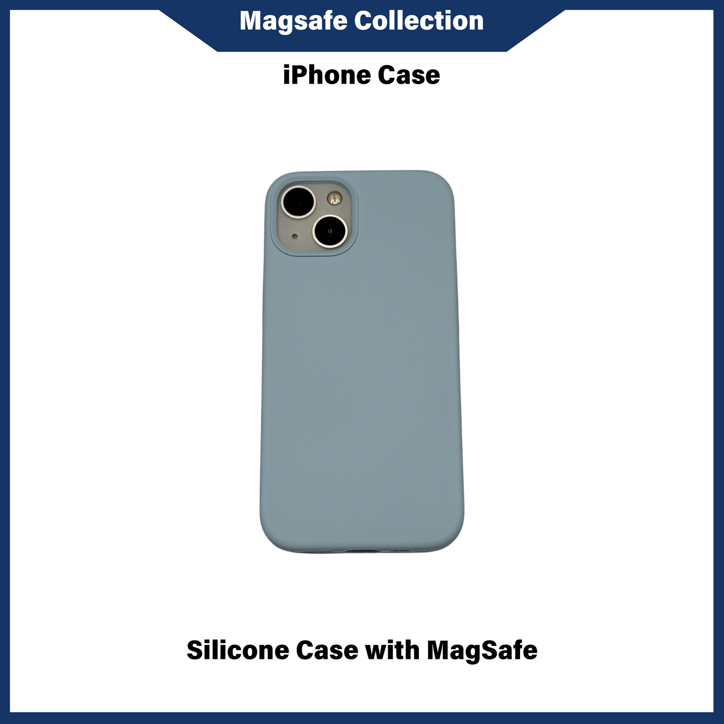 (Combo) Silicone Case with MagSafe - Blue