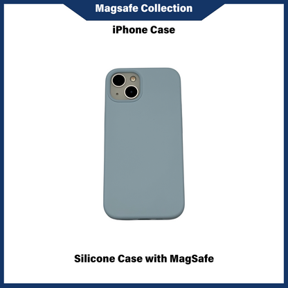 (Combo) Silicone Case with MagSafe - Blue