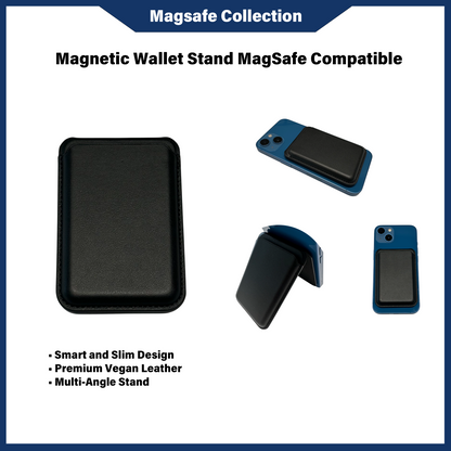 Penyangga Dompet Magnetik Serasi dengan MagSafe (Hitam)