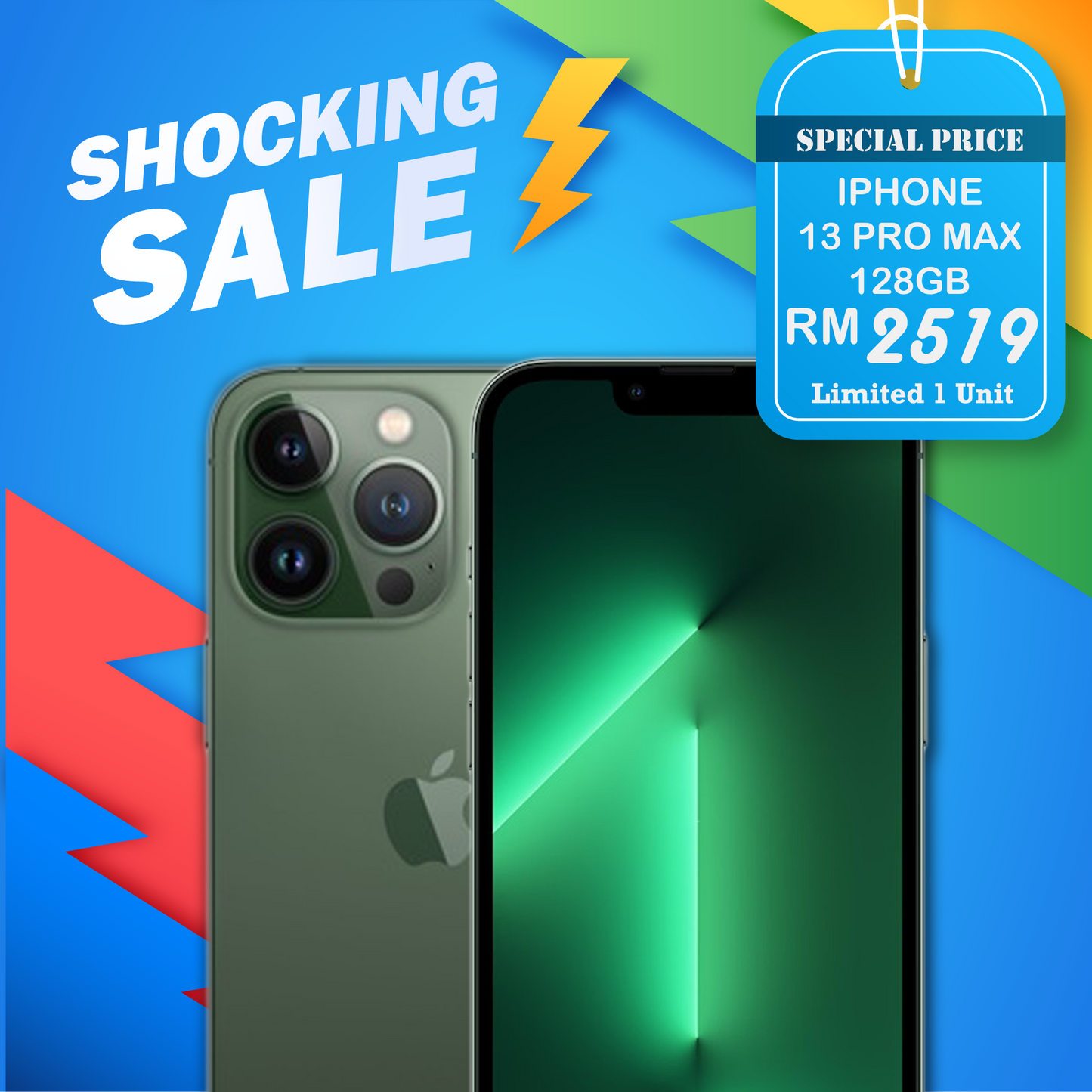 Shocking Sales - iPhone 13 Pro Max 128GB (Pre-Owned) - Limited 1 Unit