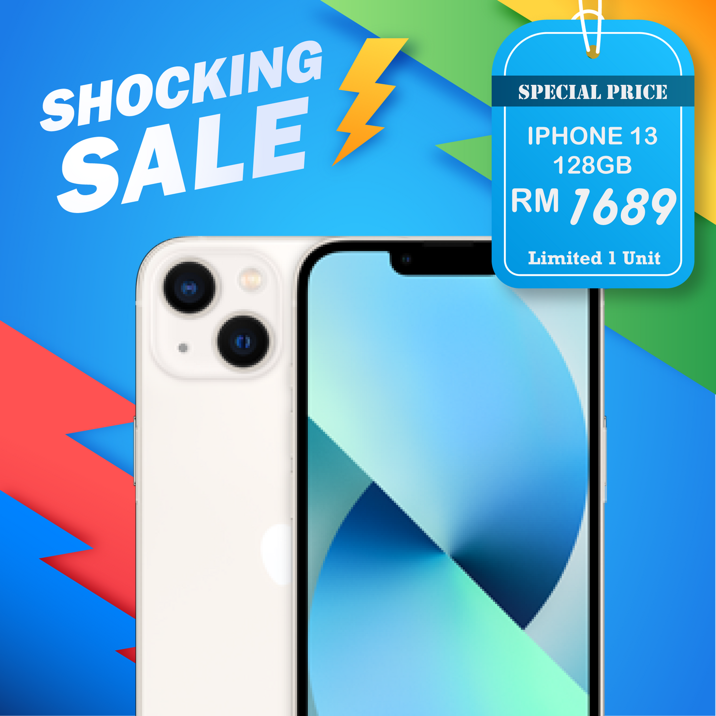 Shocking Sales - iPhone 13 128GB - Limited 1 Unit