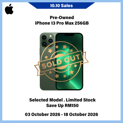 iPhone 13 Pro Max 256GB (Pre-Owned) - 10.10 Sales