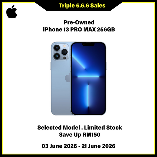 iPhone 13 Pro Max 256GB (Pre-Owned) - Triple 6.6.6 Sales