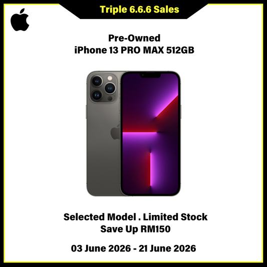 iPhone 13 Pro Max 512GB (Pre-Owned) - Triple 6.6.6 Sales
