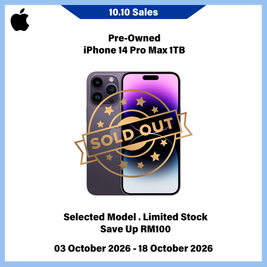 iPhone 14 Pro Max 1TB (Pre-Owned) - 10.10 Sales