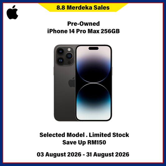 iPhone 14 Pro Max 256GB (Pre-Owned) - 8.8 Merdeka Sales