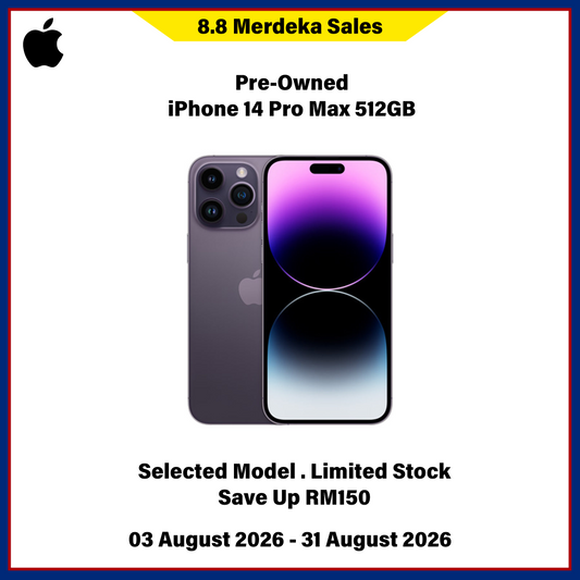 iPhone 14 Pro Max 512GB (Pre-Owned) - 8.8 Merdeka Sales