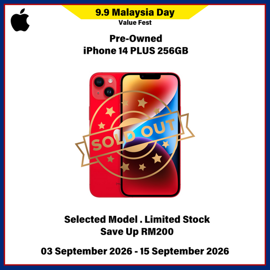 iPhone 14 Plus 256GB (Pre-Owned) - 9.9 Malaysia Day Value Fest