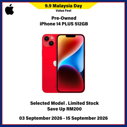 iPhone 14 Plus 512GB (Pre-Owned) - 9.9 Malaysia Day Value Fest