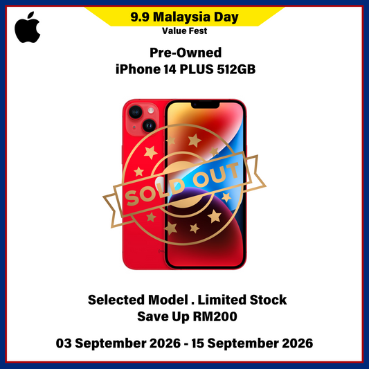 iPhone 14 Plus 512GB (Pre-Owned) - 9.9 Malaysia Day Value Fest