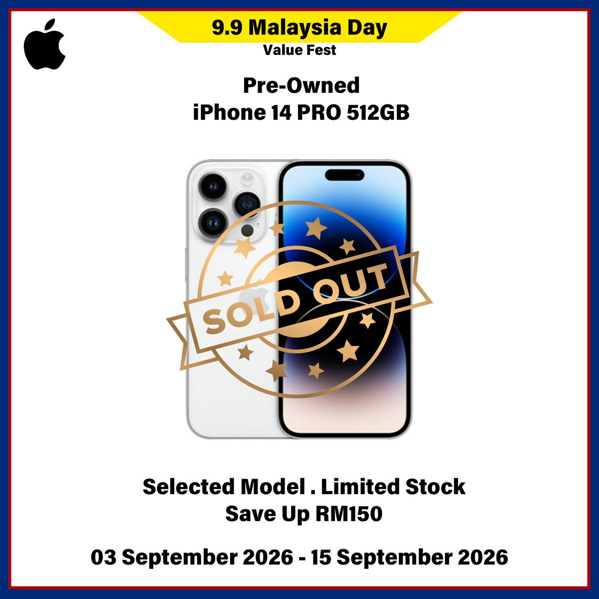iPhone 14 Pro 512GB (Pre-Owned) - 9.9 Malaysia Day Value Fest