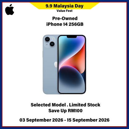 iPhone 14 256GB (Pre-Owned) - 9.9 Malaysia Day Value Fest