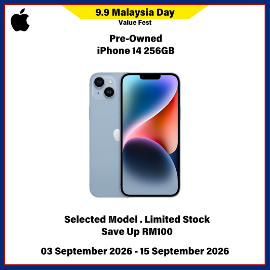 iPhone 14 256GB (Pre-Owned) - 9.9 Malaysia Day Value Fest