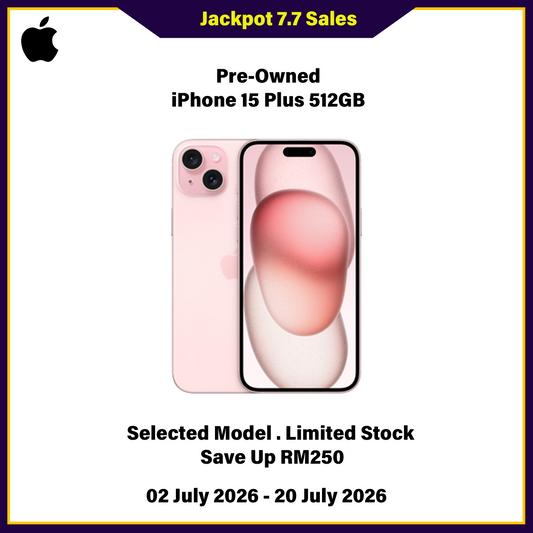 iPhone 15 Plus 512GB (Pre-Owned) - Jackpot 7.7 Sales