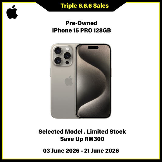 iPhone 15 Pro 128GB (Pre-Owned) - Triple 6.6.6 Sales