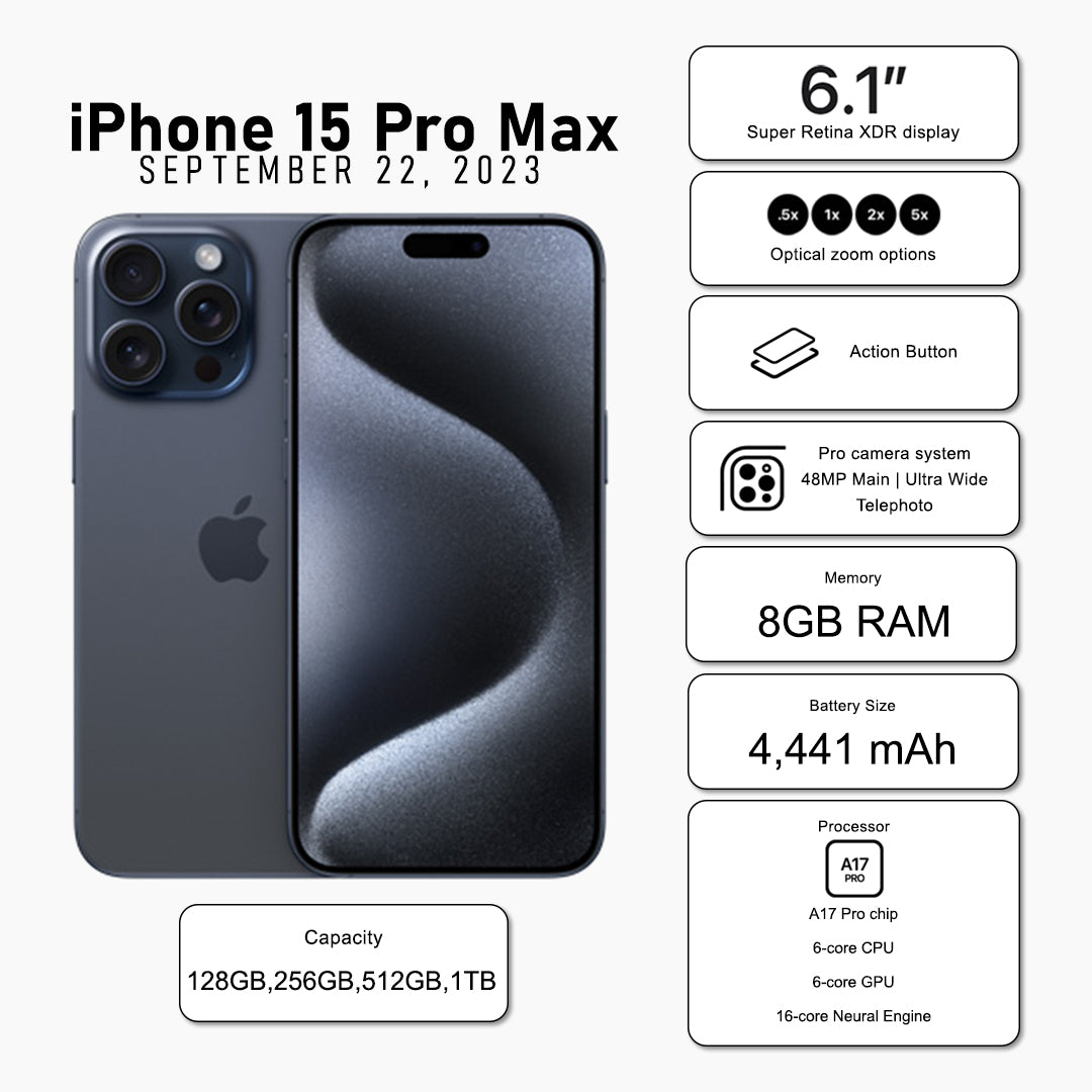 iPhone 15 Pro Max ブラックチタニウム 512 GB 新品未使用 