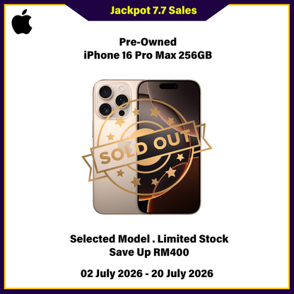 iPhone 16 Pro Max 256GB (Pre-Owned) - Jackpot 7.7 Sales