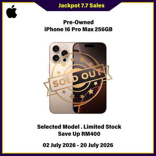 iPhone 16 Pro Max 256GB (Pre-Owned) - Jackpot 7.7 Sales