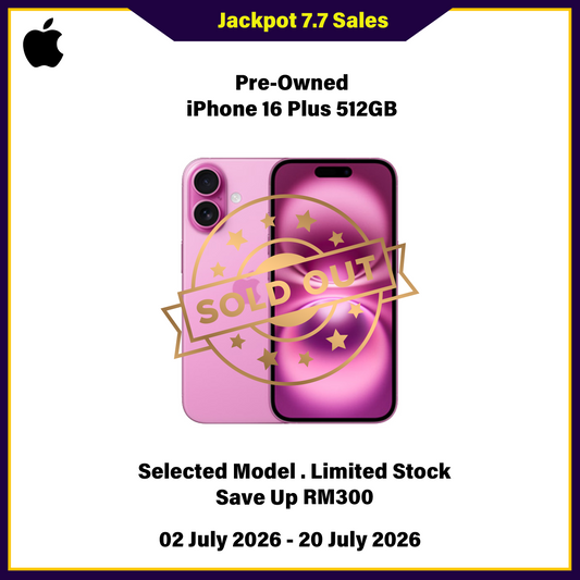 iPhone 16 Plus 512GB (Pre-Owned) - Jackpot 7.7 Sales