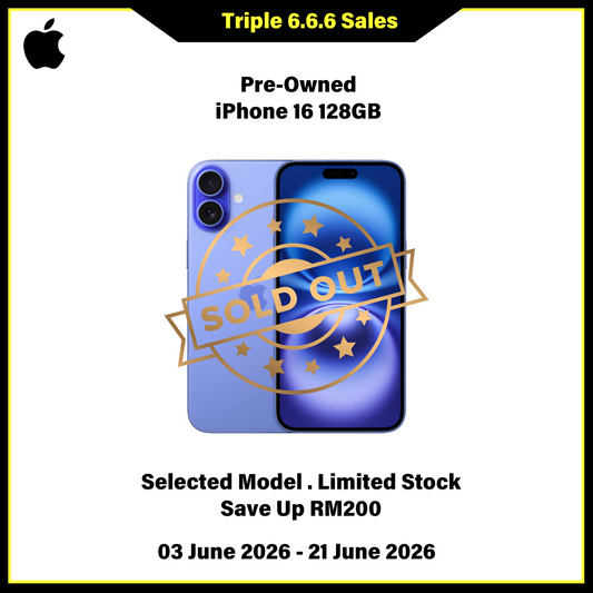iPhone 16 128GB (Pre-Owned) - Triple 6.6.6 Sales