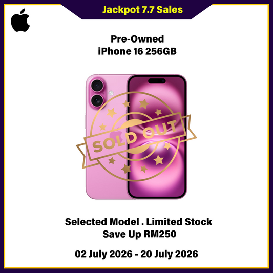 iPhone 16 256GB (Pre-Owned) - Jackpot 7.7 Sales