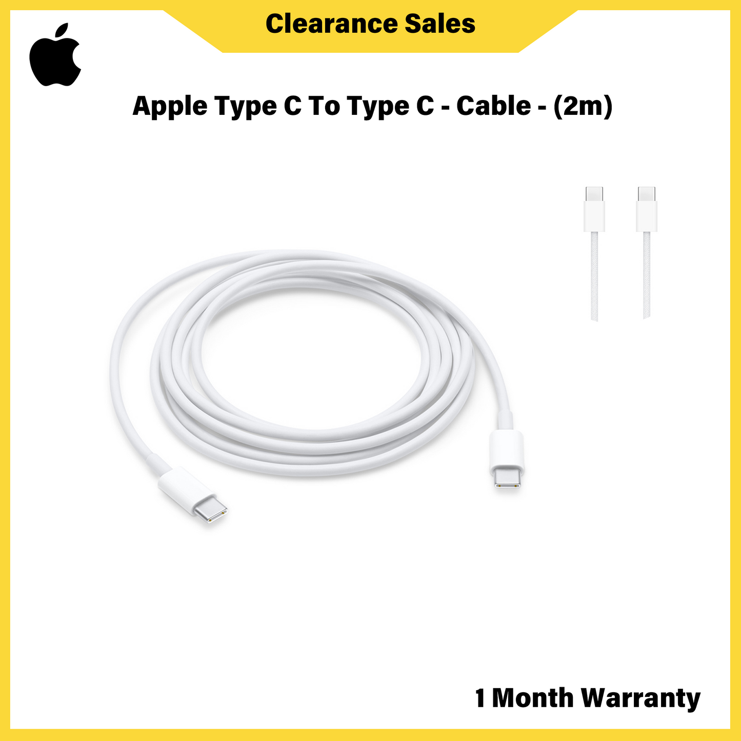 Kabel Apple Jenis C Ke Jenis C - (2m)