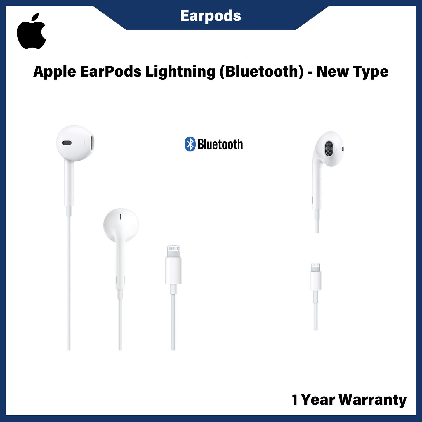 Apple EarPods Lightning (Bluetooth) - Jenis Baharu