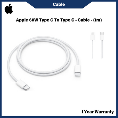 Kabel Apple 60W Jenis C Ke Jenis C - (1m)