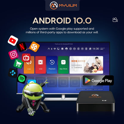 MYVIUM K8+ (4GB RAM + 64GB ROM) NEW Tv Box