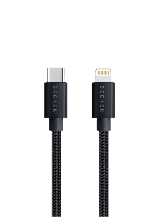 (For Add On) SEEKEN USB-C TO LIGHTNING 27W BRAIDED CABLE