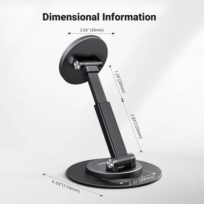 UGREEN Magnetic Phone Stand iPhone Holder Stand Adjustable Height with 360° Rotation Stable Foldable Portable Magsafe