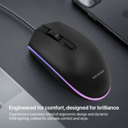 SEEKEN POINTER WIRED OPTICAL MOUSE (S-GY26)