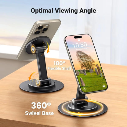 UGREEN Magnetic Phone Stand iPhone Holder Stand Adjustable Height with 360° Rotation Stable Foldable Portable Magsafe