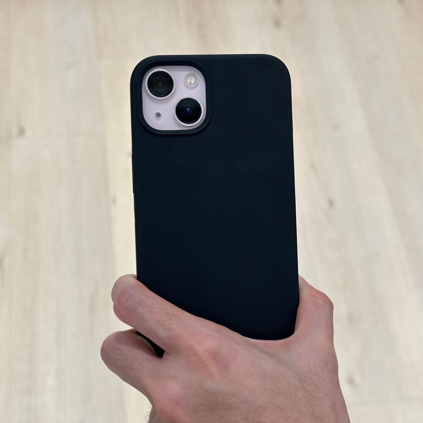 (Combo) Silicone Case with MagSafe - Black