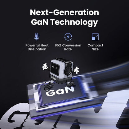 UGREEN 65W Nexode RobotGaN UK Plug USB C USB A 3Ports GaN Fast Charger