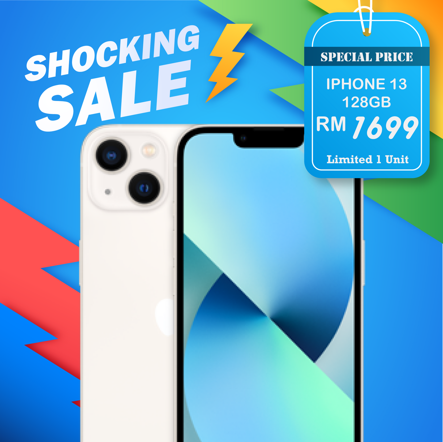 Shocking Sales - iPhone 13 128GB - Limited 1 Unit