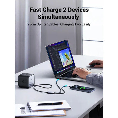 UGREEN 2-IN-1 UNIVERSAL PD FAST CHARGING CABLE 100W 1.5M (35087)