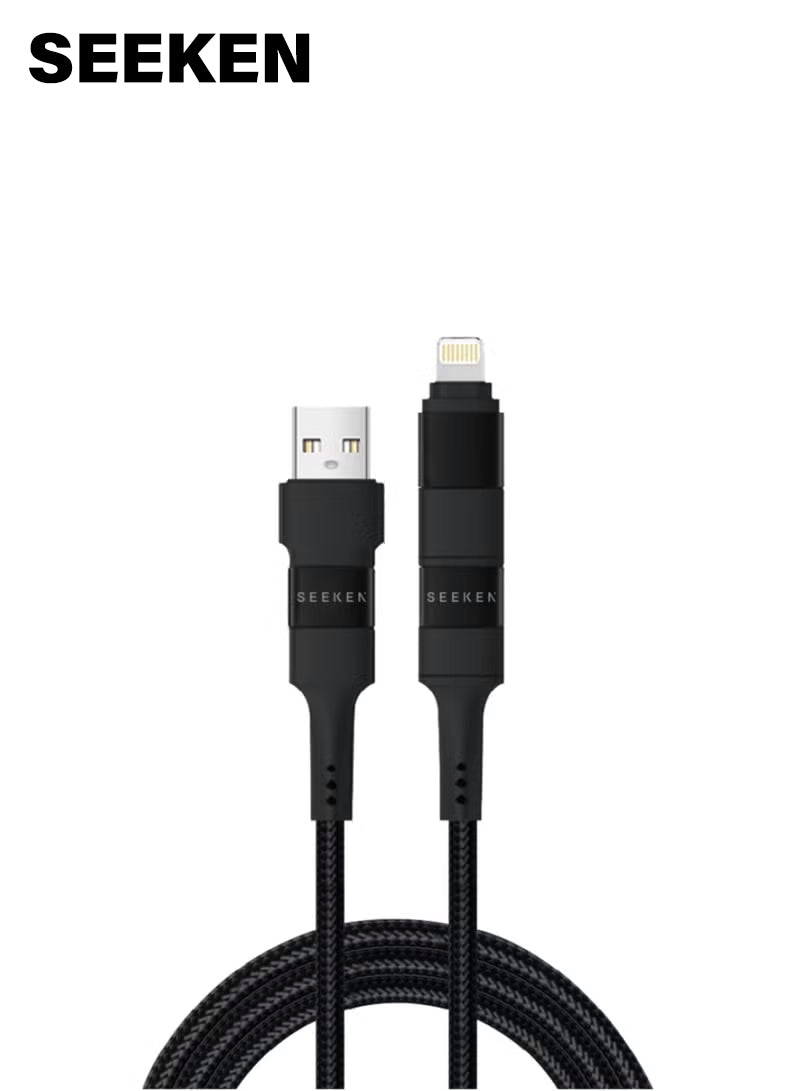(For Add On) SEEKEN 4-IN-1 60W 1M BRAIDED CABLE