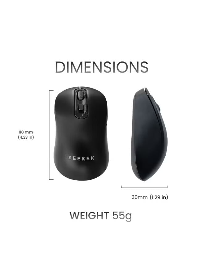 SEEKEN Silent Click Wireless Mouse 4D
