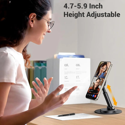 UGREEN Magnetic Phone Stand iPhone Holder Stand Adjustable Height with 360° Rotation Stable Foldable Portable Magsafe