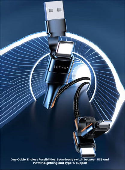 KABEL JALUR JALIN 60W 1M 4-Dalam-1 SEEKEN 