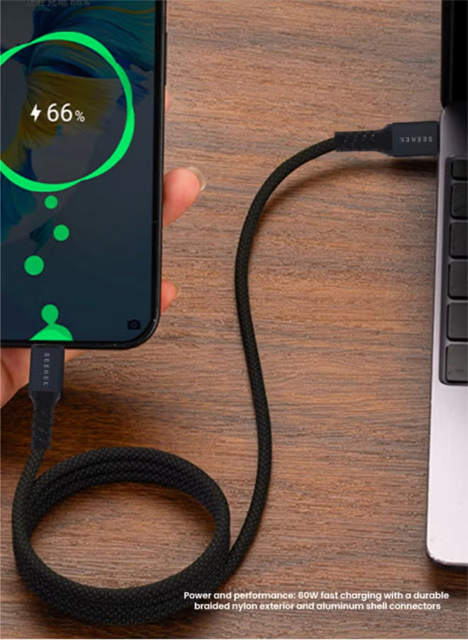 (For Add On) SEEKEN USB-C TO C 60W BRAIDED CABLE